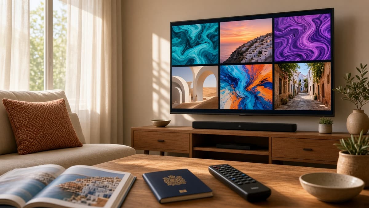 Salon en France regardant la TV avec un abonnement IPTV Maroc